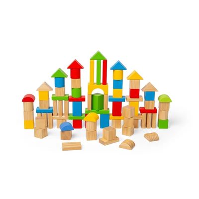 Bigjigs Toys První dřevěné kostky a vkládačka v bubínku