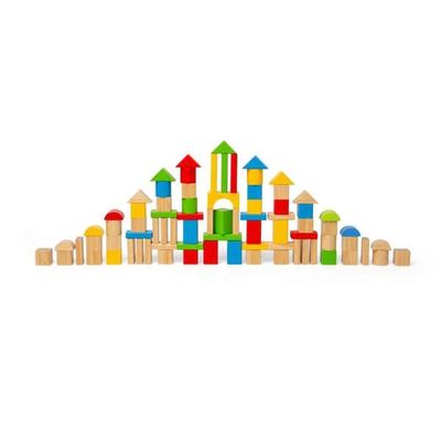 Bigjigs Toys První dřevěné kostky a vkládačka v bubínku