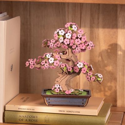 RoboTime 3D dřevěná skládačka Bonsaj sakura