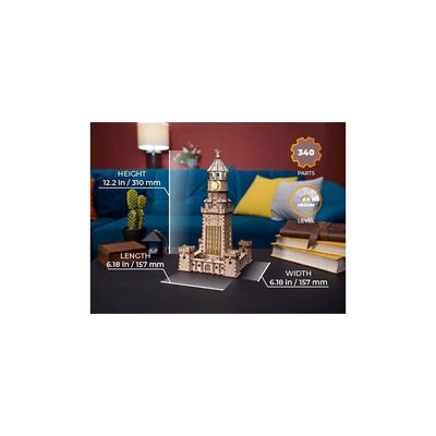 Ugears 3D dřevěné mechanické puzzle Alexandrijský maják