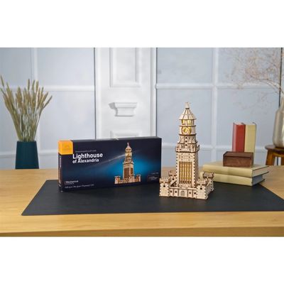 Ugears 3D dřevěné mechanické puzzle Alexandrijský maják