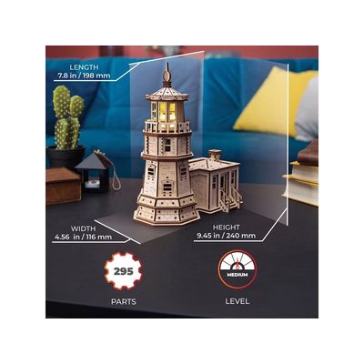 Ugears 3D dřevěné mechanické puzzle Maják Split Rock