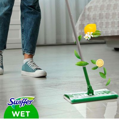 Swiffer Wet Citrus Fresh Náhradní vlhčené ubrousky na podlahu, 10 ks
