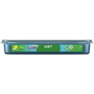 Swiffer Wet Citrus Fresh Náhradní vlhčené ubrousky na podlahu, 10 ks