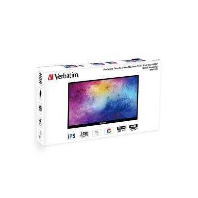 Verbatim přenosný dotykový monitor PMT-15, 15,6”