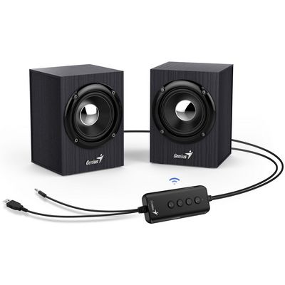 Genius repro SP-HF385BT/ 2.0/ Bluetooth 5.0/ 4W/ dřevěné/ černé