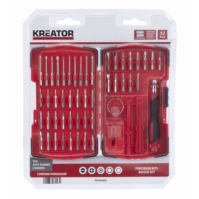 Kreator KRT064900 - Hodinářský šroubovák s bity 52ks