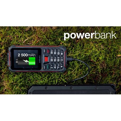 EVOLVEO StrongPhone W4 černo-červený