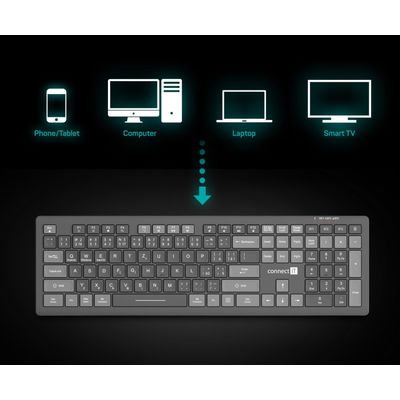 CONNECT IT MultiDevice bezdrátová klávesnice, CZ + SK layout