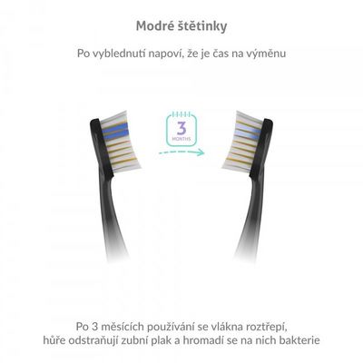 TrueLife náhradní hlavice pro SonicBrush K150 UV - Sensitive, černé, 2ks