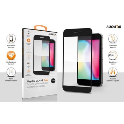 Aligator ochrana displeje GLASS PRINT Xiaomi 14T Pro 5G černá, celoplošné lepení
