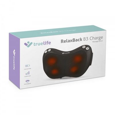 TrueLife RelaxBack B3 Charge - masážní polštář s dobíjecí baterií