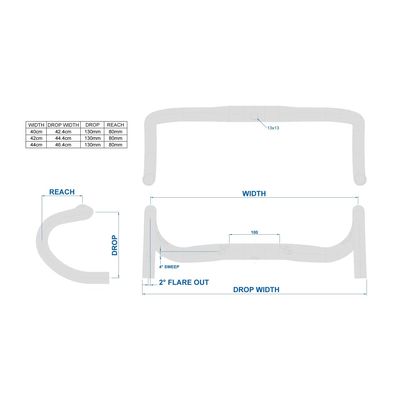 řídítka Ritchey WCS Carbon EvoCurve Internal Routing Handlebar 44 cm
