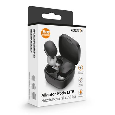 Bluetooth sluchátka Aligator Pods LITE, černá
