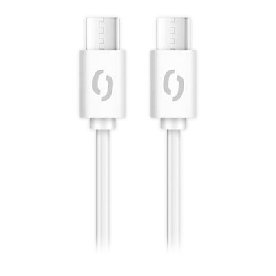 Datový kabel ALIGATOR POWER 65W, USB-C/USB-C 3A, 0,5m bílý