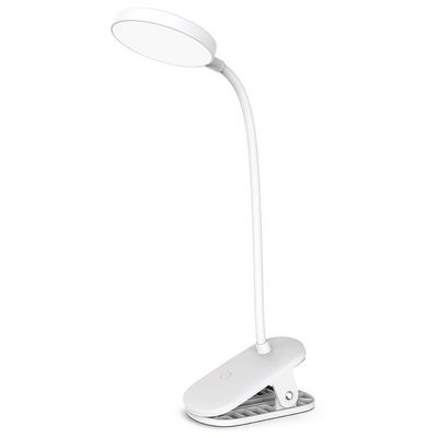 ColorWay stolní LED lampa, klip, bílá