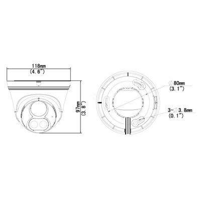 Uniarch by Uniview IP kamera/ IPC-T213-APF28W/ Turret/ 3Mpx/ objektiv 2.8mm/ 1080p/ Dual color/ IP67/ IR30/ PoE/ Onvif