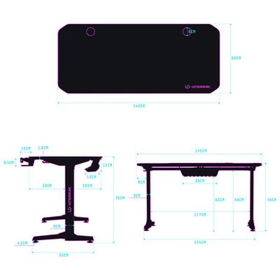 ULTRADESK Frag V3 červený