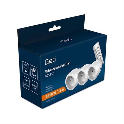 Geti bezdrátová zásuvka RCS312 3+1