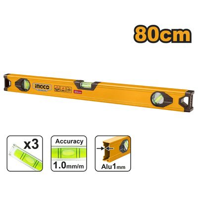 Ingco HSL18080 Vodováha 800 mm ALU 3 libely