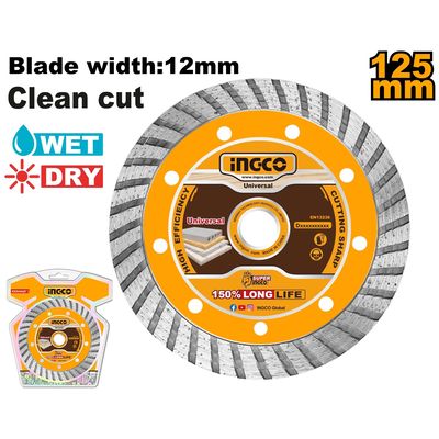 Ingco DMD031251 Kotouč řezný, diamantový lamelový 125x1