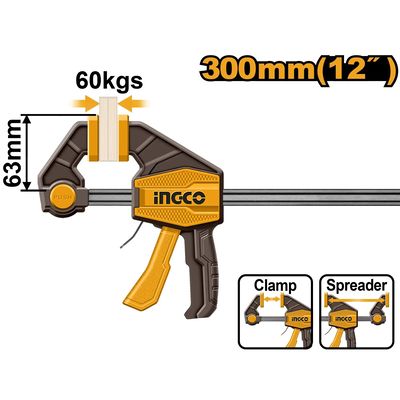 Ingco HQBC01602 Svěrka rychloupínací 63x300mm