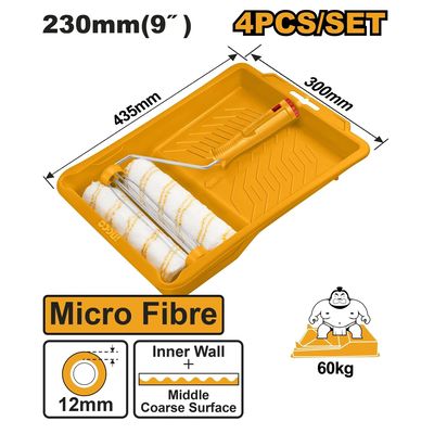 Ingco HKTCB042306 Váleček malířský 230mm sada 4v1