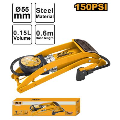 Ingco MPP5511 Pumpa nožní s manometrem 55x120mm