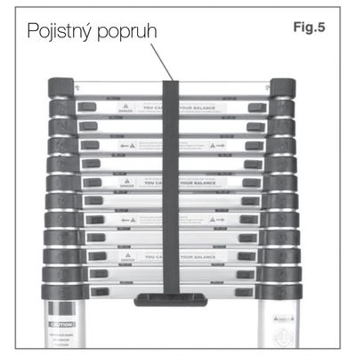 G21 GA-TZ13-3,8M Teleskopický žebřík
