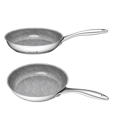 G21 Pánev Gourmet Miracle 28 cm s poklicí, nerez/greblon