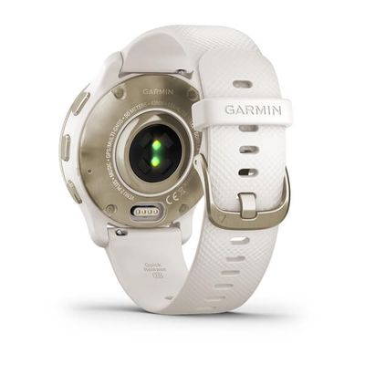 Garmin Venu 2 Plus, nerezová luneta Cream Gold, pouzdro a silikonový řemínek White - rozbalené / použité