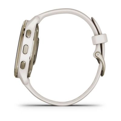 Garmin Venu 2 Plus, nerezová luneta Cream Gold, pouzdro a silikonový řemínek White - rozbalené / použité