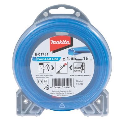 Makita struna nylonová 1,65mm, modrá, 15m, speciální pro aku stroje