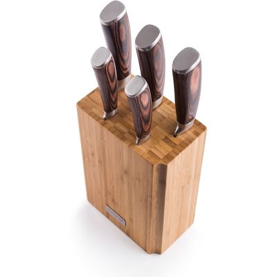 G21 Sada nožů Gourmet Nature 5 ks + bambusový blok