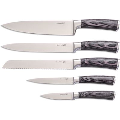 G21 Sada nožů Gourmet Stone 5 ks + bambusový blok