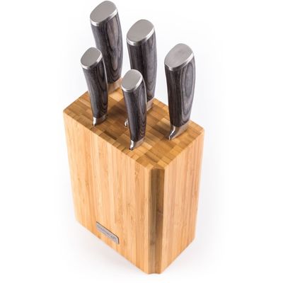 G21 Sada nožů Gourmet Stone 5 ks + bambusový blok