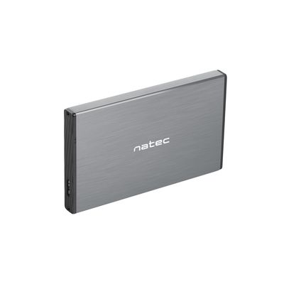 Natec externí box pro HDD 2,5” USB 3.0 Rhino Go, šedý, hliníkové tělo