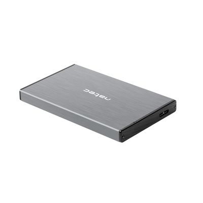 Natec externí box pro HDD 2,5” USB 3.0 Rhino Go, šedý, hliníkové tělo
