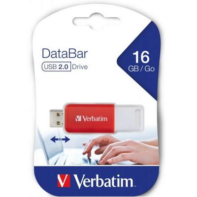 Verbatim DataBar, 16GB, červený