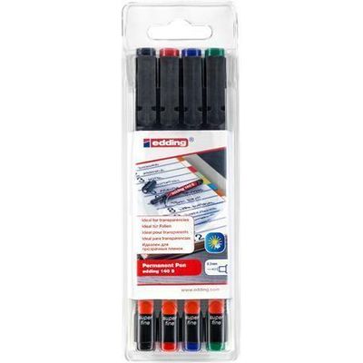 EDDING Permanentní popisovač 140 S, 4 barvy, OHP, 0,3mm