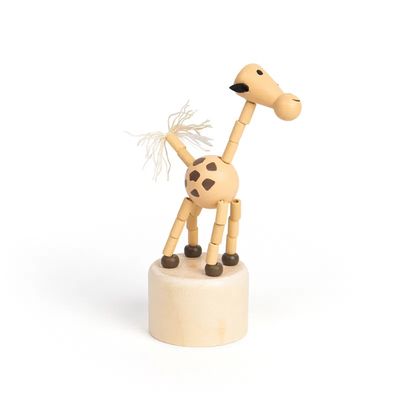 Bigjigs Toys Dřevěná mačkací zvířátka Safari Žirafa