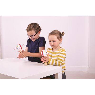 Bigjigs Toys Dřevěný rotační bubínek hvězdičky 1 ks