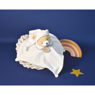 Doudou Dárková sada Plyšový muchláček šedý Medvídek 25 cm