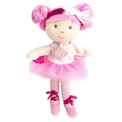 Doudou Jolijou Panenka mini baletka Les Tutus 23 cm bílo-růžové šaty