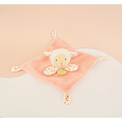Doudou Plyšový muchláček oranžový Ovečka 19 cm