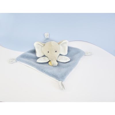 Doudou Plyšový muchláček modrošedý Slon 19 cm