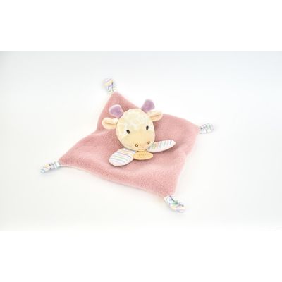 Doudou Plyšový muchláček růžový Žirafa 19 cm