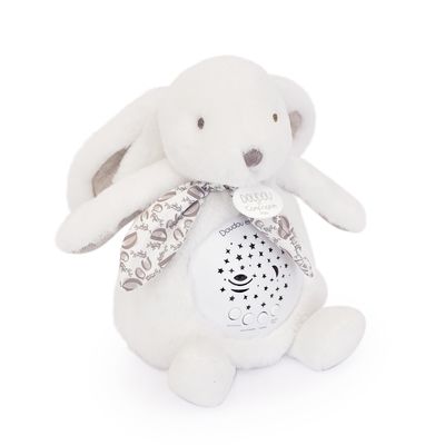 Doudou Hrací skříňka s projekcí Králíček bílý