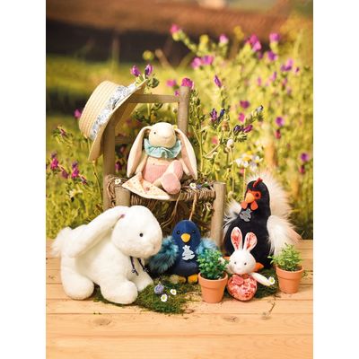 Doudou Dárková sada růžová Králíček Ciboulette s dečkou 28 cm