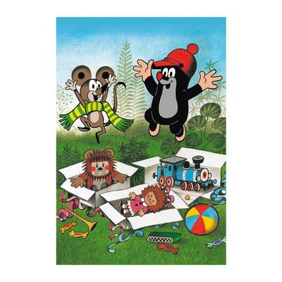 Dino Puzzle Krtek se raduje 2x48 dílků